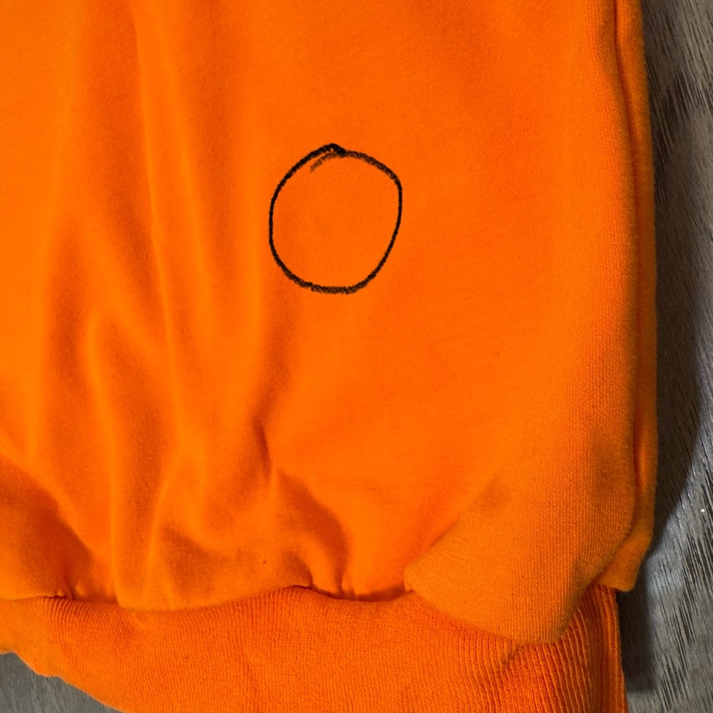 Men's Vibrant Orange Crewneck Sweater - Picture 16 of 16